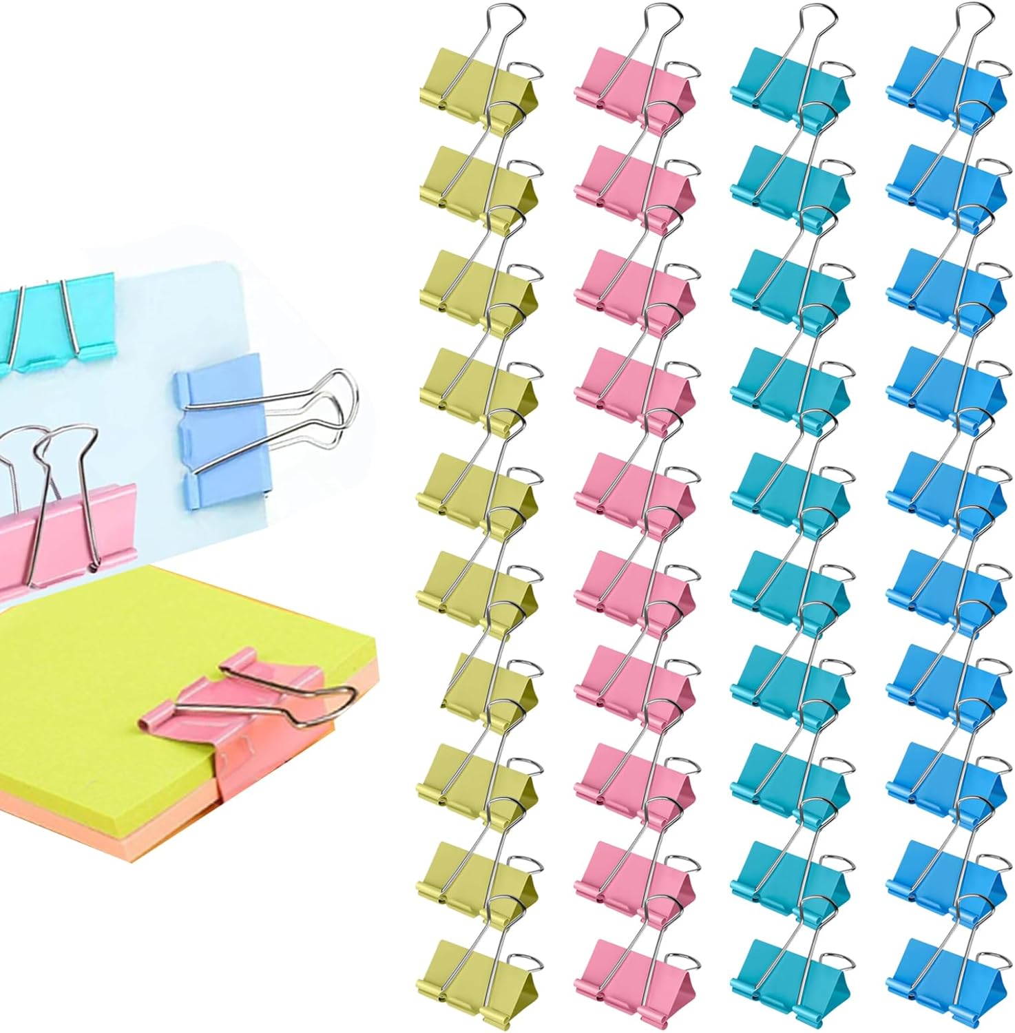 Clips pliables, 40 clips à pap - Binder Clip Assorted avis et prix